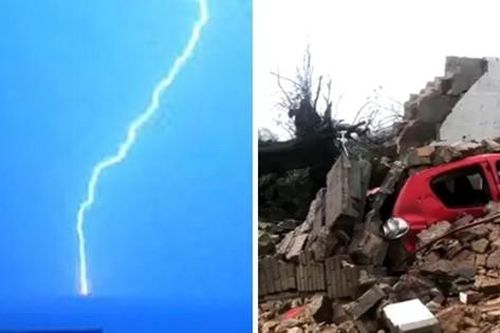 Video lốc xoáy mạnh nhất trong 70 năm giữa bão Ciaran, hất tung mái nhà lên không trung
