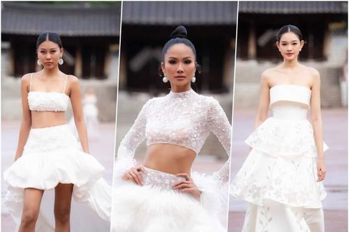 H'Hen Niê, Thạch Thu Thảo cùng dàn mẫu 'cháy' hết mình dưới trời mưa rét Hàn Quốc