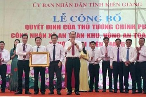Công bố Quyết định của Thủ tướng Chính phủ công nhận 24 xã An toàn khu thuộc tỉnh Kiên Giang