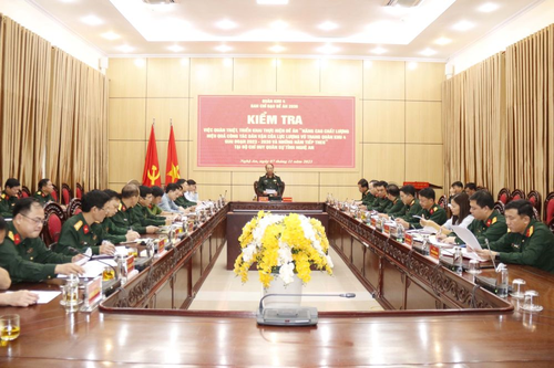 Trung tướng Trần Võ Dũng kiểm tra công tác dân vận tại Nghệ An