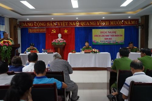 Công an quận Ngũ Hành Sơn tổ chức hội nghị 'Lắng nghe ý kiến nhân dân' năm 2023