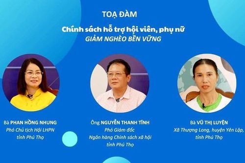 Tọa đàm: Chính sách hỗ trợ hội viên, phụ nữ giảm nghèo bền vững