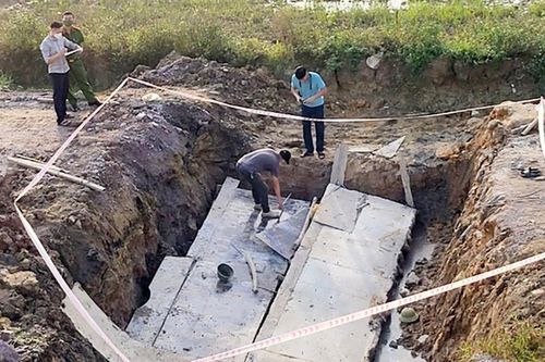 Hai công nhân tử vong trong lúc thi công cống dân sinh đường gom cao tốc Diễn Châu - Bãi Vọt