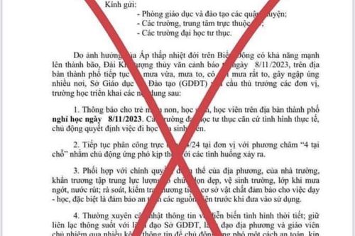 Giả mạo văn bản của Sở GD-ĐT Đà Nẵng cho học sinh nghỉ học