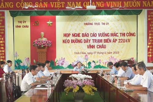 Gỡ vướng mắc mặt bằng Dự án Trạm biến áp 220kV Vĩnh Châu và đấu nối