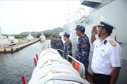 Tàu 016 - Quang Trung lên đường tham gia Diễn tập 'Hòa bình hữu nghị 2023'