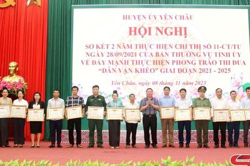 Yên Châu sơ kết 2 năm thực hiện phong trào thi đua 'Dân vận khéo'