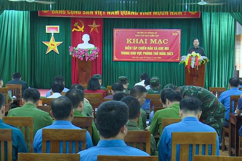 Đồng Hỷ: Diễn tập chiến đấu trong khu vực phòng thủ xã Khe Mo