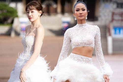 H'Hen Niê, Hari Won mặc gợi cảm giữa trời rét ở Hàn Quốc