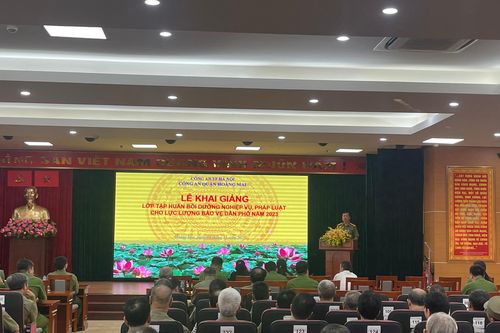 300 đội viên bảo vệ dân phố của quận Hoàng Mai được trang bị kiến thức quý