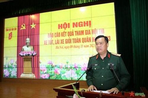 Tổng cục Hậu cần giành giải Nhất toàn đoàn Hội thi xe tốt, lái xe giỏi toàn quân năm 2023