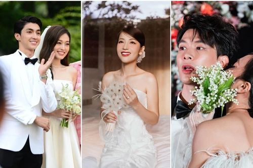 Những bó hoa cưới cầm tay độc lạ và đắt đỏ của các nàng dâu trong showbiz Việt
