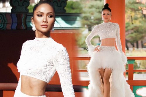 H'Hen Niê diện đồ mỏng tanh, khoe eo bé xíu giữa trời đông Hàn Quốc