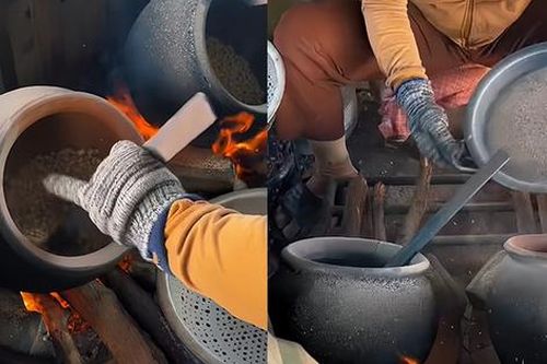 Lạ kỳ món ăn được rang bằng cát sau đó tẩm mắm và ớt ở Phan Rang