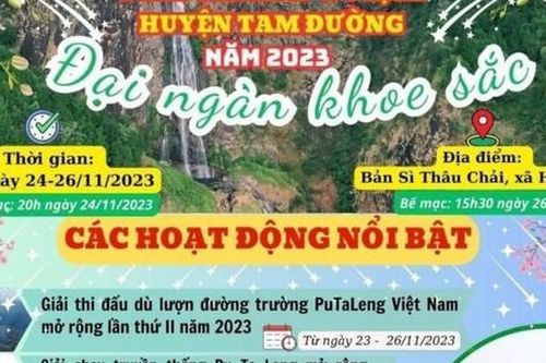 Lai Châu: Tuần Văn hóa - Du lịch 'Đại ngàn khoe sắc' năm 2023 sắp diễn ra