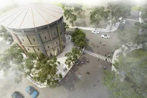Hà Nội 'biến' tháp nước Hàng Đậu thành không gian nghệ thuật bằng hình ảnh 3D