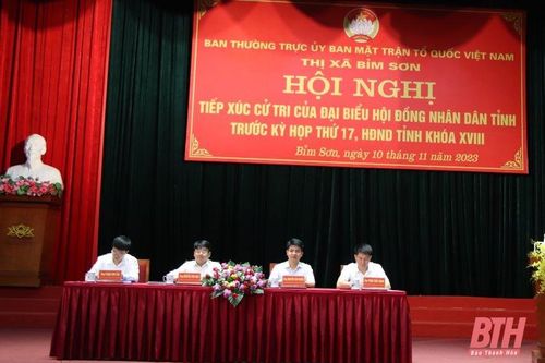 Tổ đại biểu HĐND tỉnh tiếp xúc cử tri thị xã Bỉm Sơn