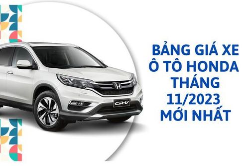 Bảng giá ô tô Honda mới nhất tháng 11/2023