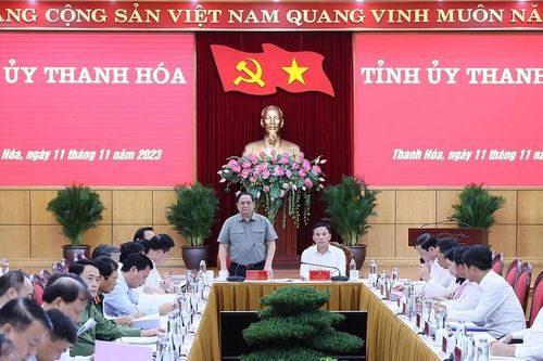 Thủ tướng làm việc với lãnh đạo chủ chốt tỉnh Thanh Hóa