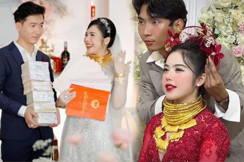 Cô dâu Long An gây sốt cõi mạng khi nhận 16 sổ đỏ 25 cây vàng và hàng tỉ đồng, lộ vẻ mệt mỏi vì 1 lý do