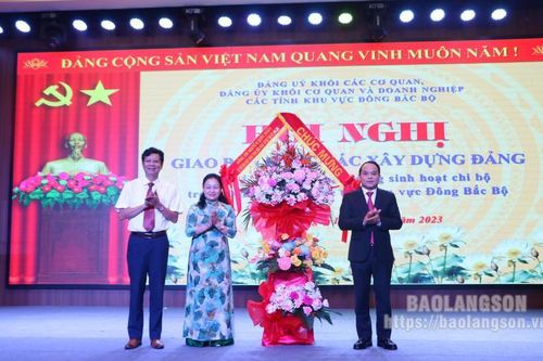 Giao ban công tác xây dựng Đảng với chủ đề 'Nâng cao chất lượng sinh hoạt chi bộ trong Đảng bộ Khối các cơ quan, doanh nghiệp các tỉnh khu vực Đông Bắc Bộ'