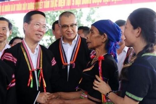 Chủ tịch nước Võ Văn Thưởng dự Ngày hội Đại đoàn kết toàn dân tộc tại Phú Yên