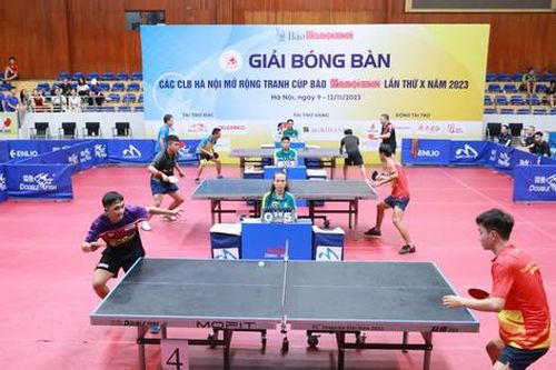 Sôi nổi Giải bóng bàn tranh Cúp Báo Hànôịmới