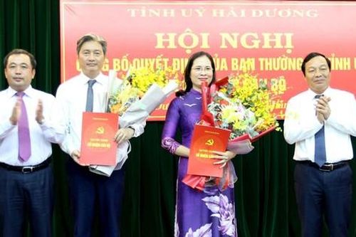 Công bố quyết định của Ban Thường vụ Tỉnh ủy Hải Dương về công tác cán bộ