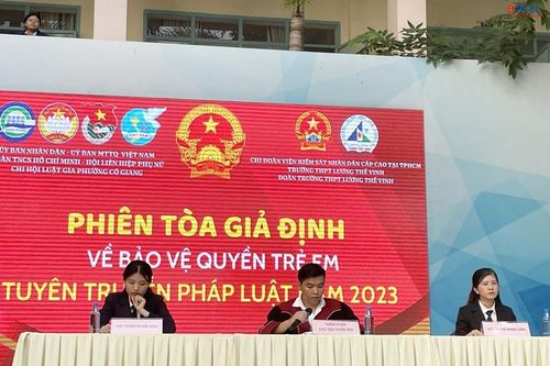 Chi đoàn Viện cấp cao 3 tổ chức phiên tòa giả định về bảo vệ quyền trẻ em