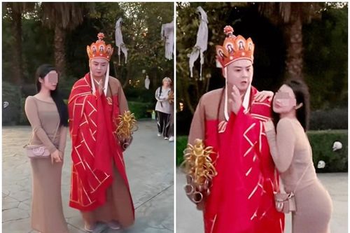 Người đàn ông hóa trang thành Đường Tăng, bị gái đẹp quyến rũ gây tranh cãi MXH