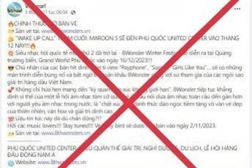 Công an cảnh báo web, fanpage giả mạo Tập đoàn Vingroup bán vé siêu nhạc hội quốc tế