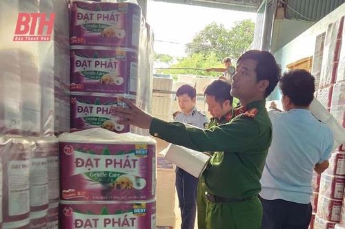Phát hiện, xử lý cơ sở làm giả giấy vệ sinh tại xã Hoằng Phụ