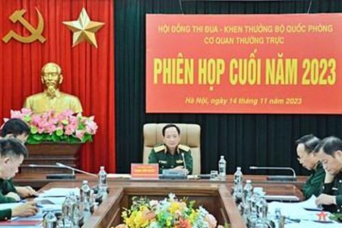 Cơ quan Thường trực Hội đồng Thi đua-Khen thưởng Bộ Quốc phòng họp phiên cuối năm