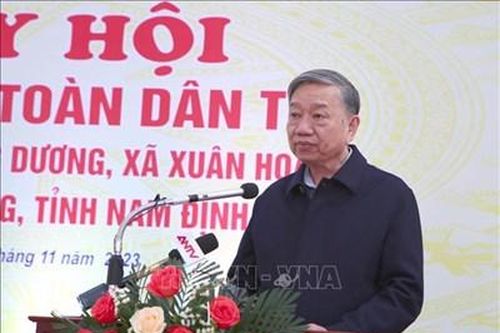 Bộ trưởng Bộ Công an dự Ngày hội Đại đoàn kết toàn dân tộc tại Nam Định