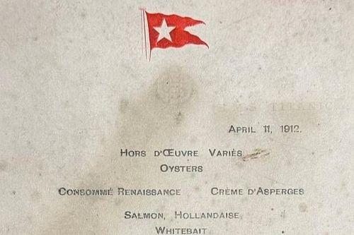 Bán đấu giá thành công tờ thực đơn bữa tối trên tàu Titanic với giá khoảng 2,5 tỷ đồng