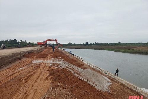 Xử lý khẩn cấp sạt lở đê tả sông Mã thuộc xã Hoằng Đại, TP Thanh Hóa