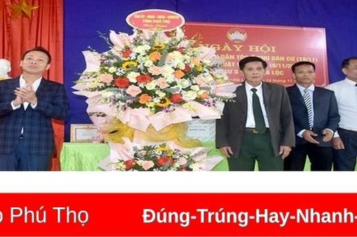 Trưởng Ban Nội chính Tỉnh ủy Nguyễn Trung Kiên dự Ngày hội Đại đoàn kết tại thị xã Phú Thọ