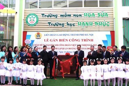 Quận Hoàng Mai có thêm 2 trường mầm non được cải tạo, nâng cấp