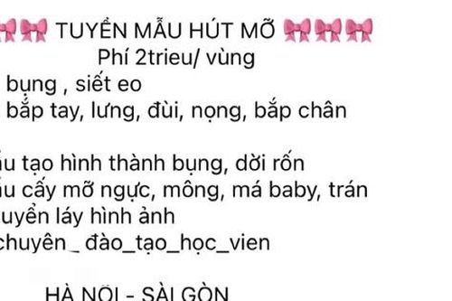 Nở rộ những hội nhóm tuyển mẫu làm đẹp, chuyên gia cảnh báo
