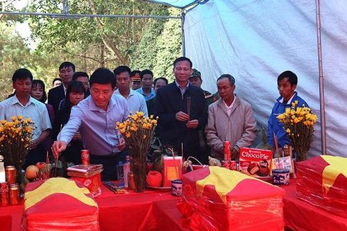 Truy điệu và an táng 3 hài cốt liệt sĩ hy sinh trong chiến dịch Điện Biên Phủ