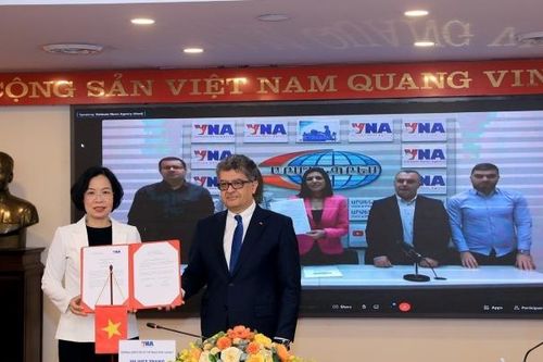 Thông tấn xã Việt Nam và hãng Thông tấn Armenpress ký kết thỏa thuận hợp tác