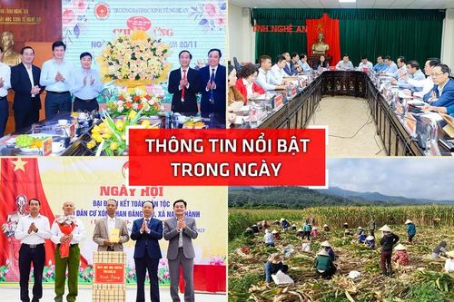 Nghệ An: Thông tin nổi bật ngày 15/11