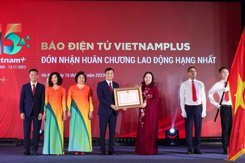 Báo VietnamPlus nhận Huân chương Lao động hạng Nhất, ra mắt giao diện mới