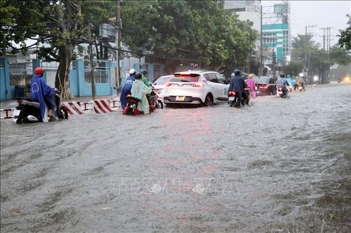 Mưa lớn gây ngập cục bộ nhiều nơi tại Ninh Thuận