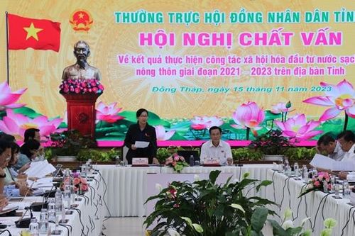 Phiên chất vấn về kết quả thực hiện công tác xã hội hóa đầu tư nước sạch nông thôn