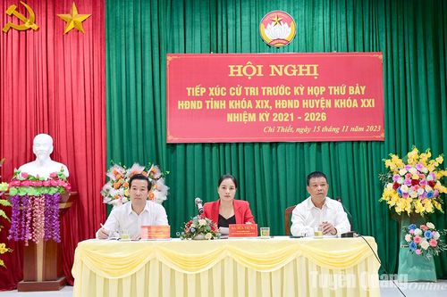 Đại biểu Hội đồng nhân dân tỉnh tiếp xúc cử tri xã Chi Thiết