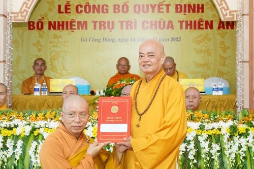 Tiền Giang: Lễ húy kỵ Hòa thượng Thích Pháp Thành, trao quyết định bổ nhiệm trụ trì chùa Thiên Ân