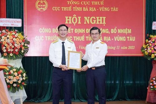Cục Thuế tỉnh Bà Rịa - Vũng Tàu có cục trưởng mới