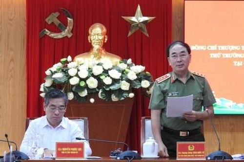 Thượng tướng Trần Quốc Tỏ, Thứ trưởng Bộ Công an làm việc tại Công an TPHCM