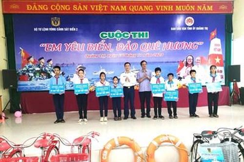 Vùng Cảnh sát biển 2 tổ chức Cuộc thi 'Em yêu biển, đảo quê hương' tại Quảng Trị